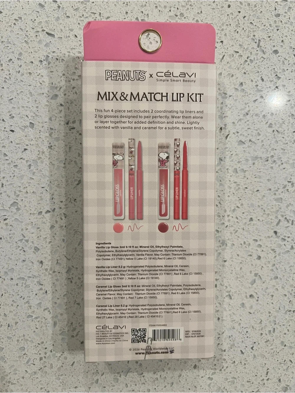 Peanuts Mix & Match Lip Kit — Pink & Red